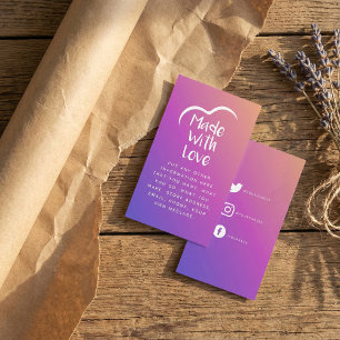 Carte D'accompagnement Gradient fait de coeur d'amour Silhouette Enclavur