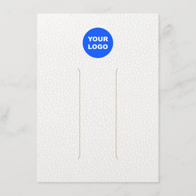 Carte D'accompagnement Grand ajout de logo blanc cuir pour l'écran de che (Devant)