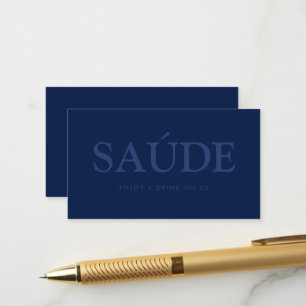Carte D'accompagnement Gras Police "Saúde" Portugais Billet de boissons g