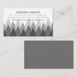 Carte D'accompagnement Gray Forest Range Woodland Site Mariage