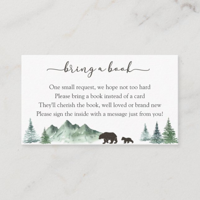 Carte D'accompagnement Great Adventure Bear and Mountains Livres pour béb (Devant)