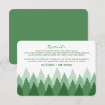Green Forest Range Woodland Détails du Mariage