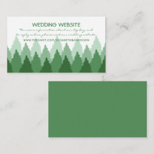 Carte D'accompagnement Green Forest Range Woodland Site Mariage