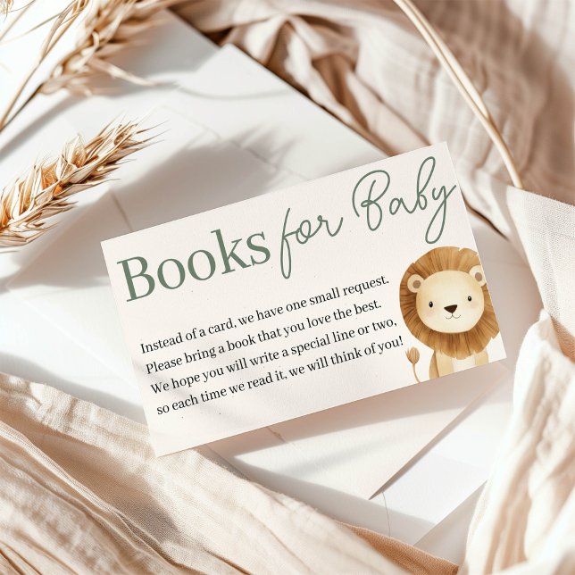 Carte D'accompagnement Green Jungle Safari Animaux Livres Pour Bébé (Créateur téléchargé)