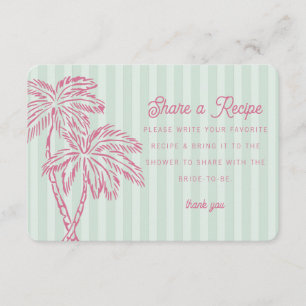 Carte D'accompagnement Green Palm Springs Pastel Beach Partager Recette C