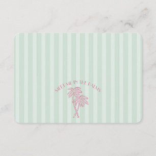 Carte D'accompagnement Green Palm Springs Pastel Beach Registry Insertion