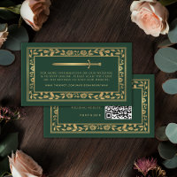 Green Royal Sword Mariage Website RSVP QR Code