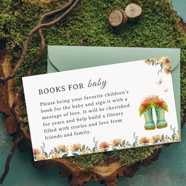 Carte D'accompagnement Grossir avec l'amour livre Baby shower pour bébé (Créateur téléchargé)