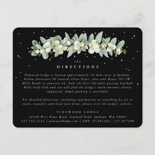 Carte D'accompagnement Guirlande de Baies noires de l'Ouest + Eucalyptus  (Devant)