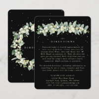 Guirlande de Baies noires de Snowberry + Eucalyptu
