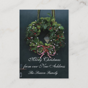 Carte D'accompagnement Guirlande de Joyeux Noël de notre nouvelle adresse