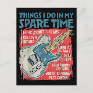 Carte D'accompagnement Guitare Que Je Fais Dans Mon Temps De Rechange Drô