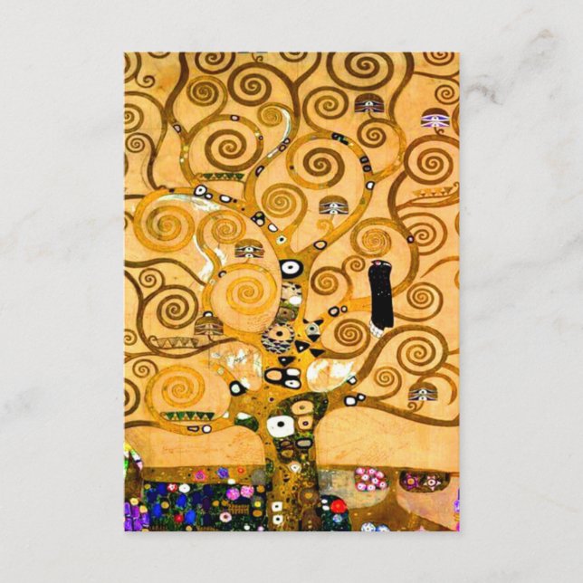 Carte D'accompagnement Gustav Klimt Arbre de vie (Devant)