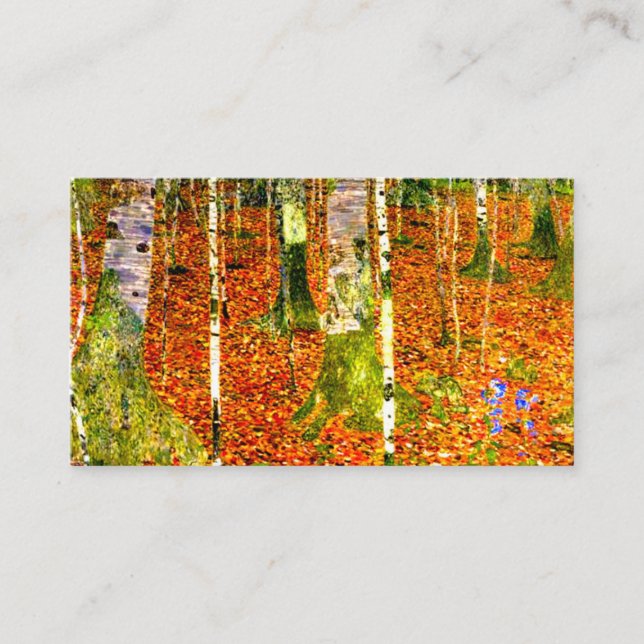 Carte D'accompagnement Gustav Klimt Birch Trees (Devant)