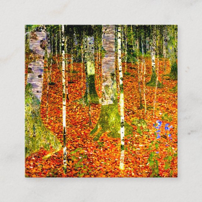 Carte D'accompagnement Gustav Klimt Birch Trees (Devant)