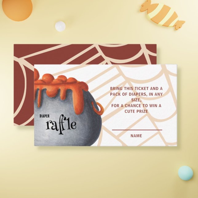Carte D'accompagnement Halloween Baby shower de gaufre de couches (Créateur téléchargé)