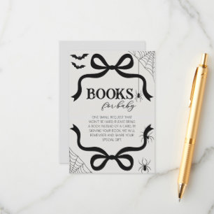 Carte D'accompagnement Halloween Bow Baby shower Livres pour bébé