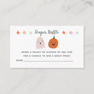 Carte D'accompagnement Halloween Citrouille  Baby shower Déchets Raffin