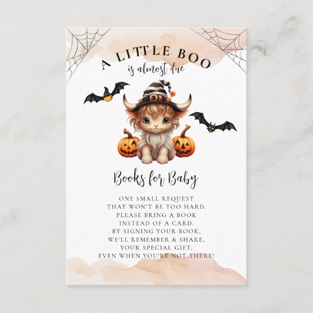 Carte D'accompagnement Halloween Citrouille Cow Little Books for Baby (Devant)