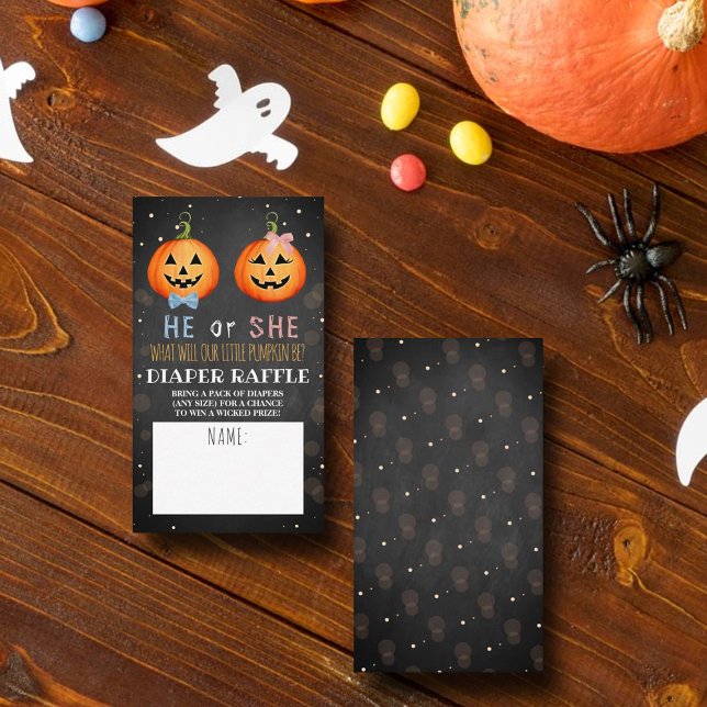 Carte D'accompagnement Halloween Citrouille Genre Revela fête couche (Créateur téléchargé)