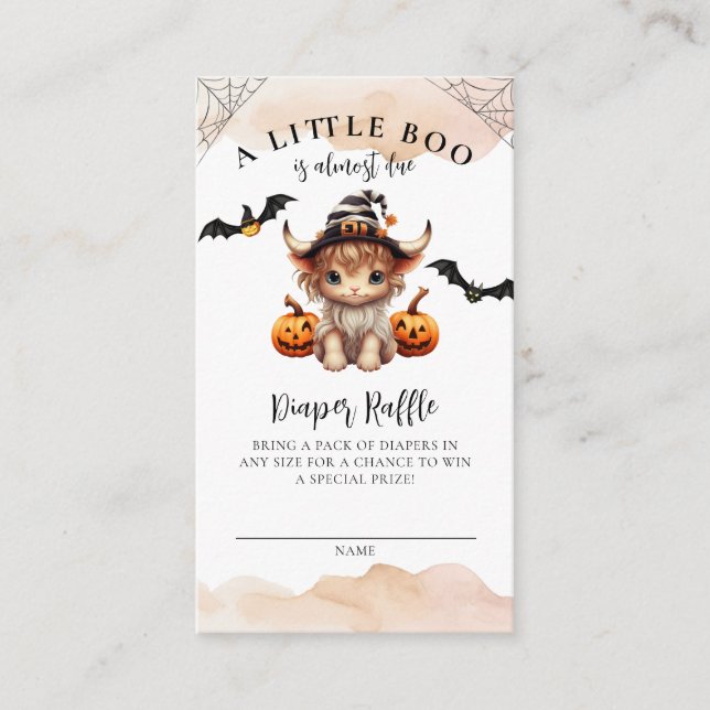 Carte D'accompagnement Halloween Citrouille Vache Petit Boo Déchets Raffi (Devant)