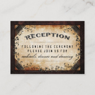 Carte D'accompagnement Halloween Gothique Brown Matching Mariage Réceptio