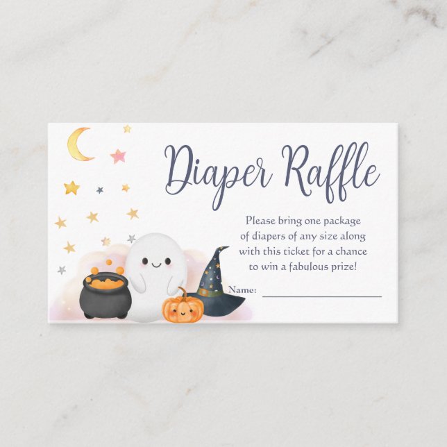 Carte D'accompagnement Halloween Little Boo Tirage de Couches Baby Shower (Devant)