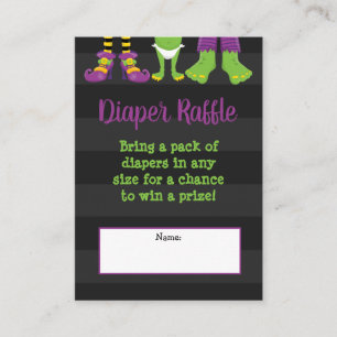 Carte D'accompagnement Halloween Monster Baby shower Déchets Raffle