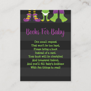 Carte D'accompagnement Halloween Monster Pieds Livres Pour Bébé