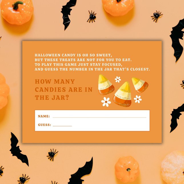 Carte D'accompagnement Halloween Party Candy Corn Guider Jeu (Créateur téléchargé)