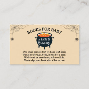 Carte D'accompagnement Halloween sorcière Baby shower Livres pour bébé