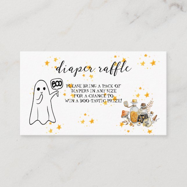 Carte D'accompagnement Halloween Squelette Baby shower Déchets Raffin (Devant)