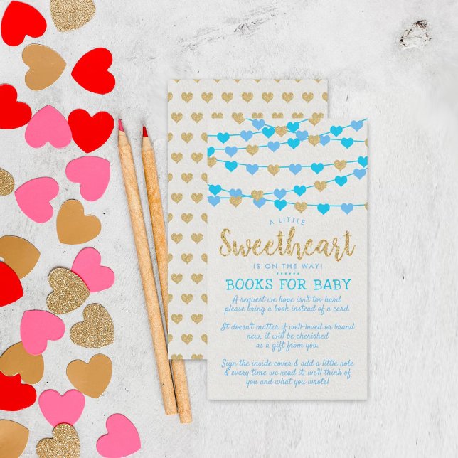 Carte D'accompagnement Hanging Love Hearts Petit Baby shower amoureux (Créateur téléchargé)