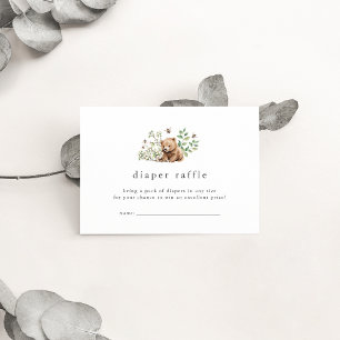 Carte D'accompagnement HANNAH Bear Baby shower de laine de Raffin