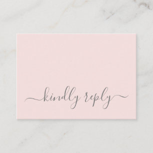 Carte D'accompagnement Hannah Simple Script Mariage site Web RSVP