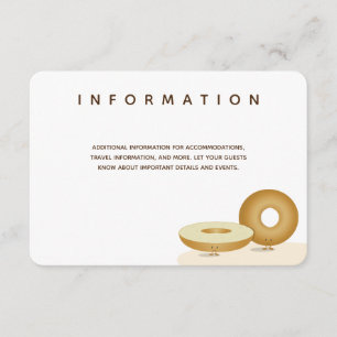 Carte D'accompagnement Happy Bagel Mariage Blanc Brown Cream Info