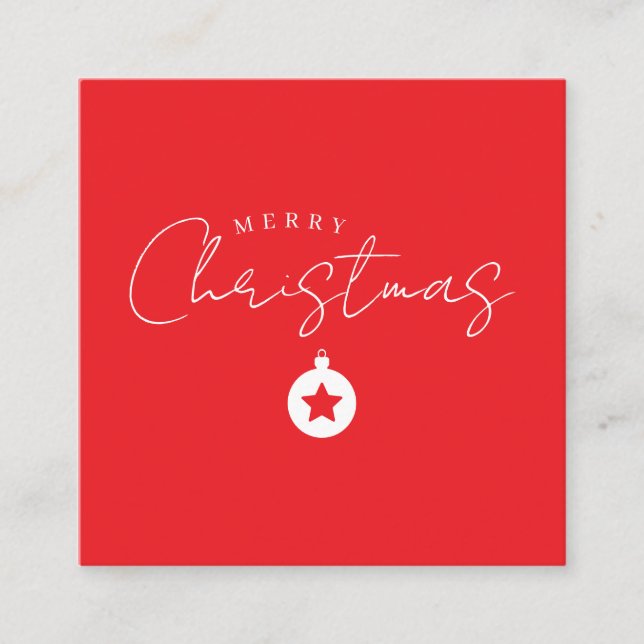 Carte D'accompagnement Happy Holidays Christmas New Year Season Red (Devant)