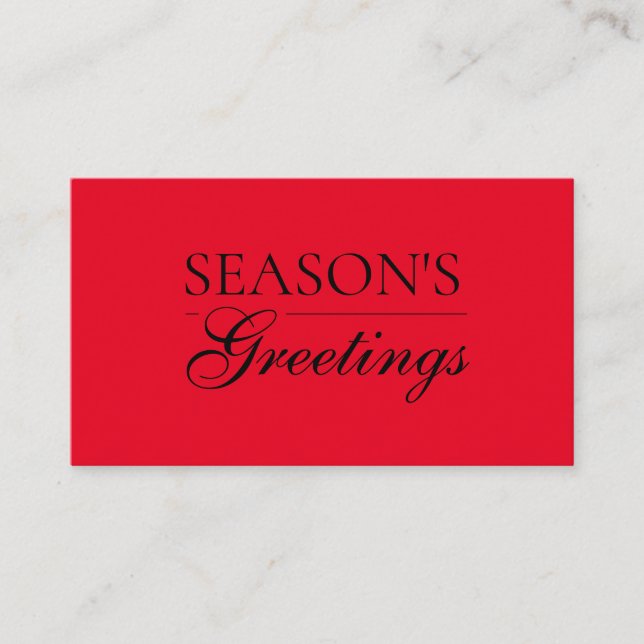 Carte D'accompagnement Happy New Year Merry Christmas Holiday Season (Devant)