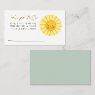 Carte D'accompagnement Happy Sunshine Baby Diaper Raffle Enclosur Enclos