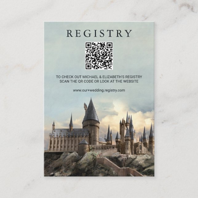 Carte D'accompagnement Harry Potter | Registre de mariage du château de P (Devant)
