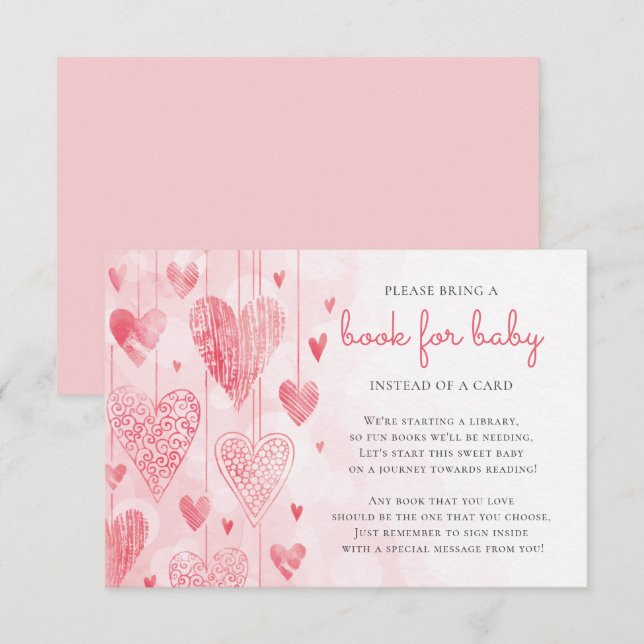 Carte D'accompagnement Hearts Sweetheart Showbook for Baby Endoor (Devant / Derrière)