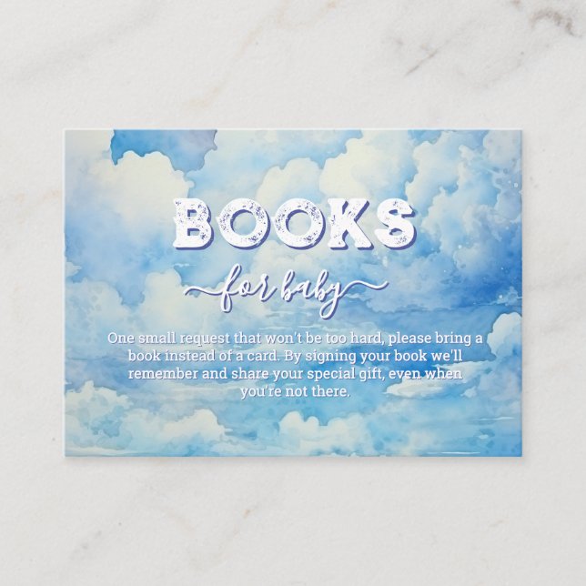 Carte D'accompagnement Heaven a envoyé Boy Baby shower Books for Baby (Devant)