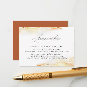 Carte D'accompagnement Hébergement de mariage à l'aquarelle dans le déser