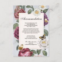 Hébergement Mariage RSVP Floral Butterfly Bloom