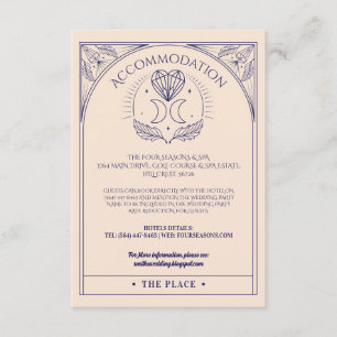 Carte D'accompagnement Hébergement Tarot Moon Crystals Mariage de coeur