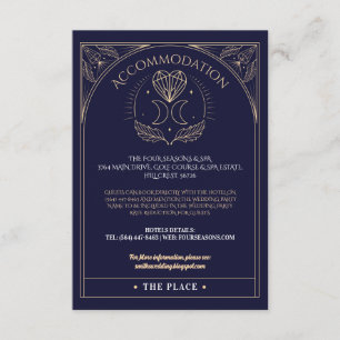 Carte D'accompagnement Hébergement Tarot Moon Crystals Mariage de coeur