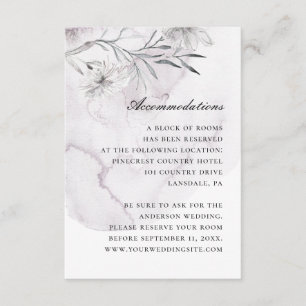 Carte D'accompagnement Hébergements à fleurs pourpres