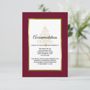 Carte D'accompagnement Hébergements de mariage d'hiver en Bourgogne