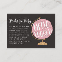 Hello World Pink Globe Books for Baby shower