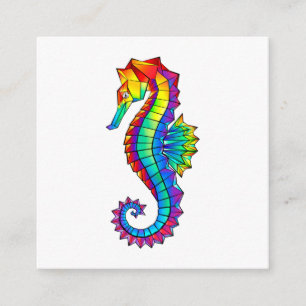 Carte D'accompagnement Hippocampe polygonal arc-en-ciel